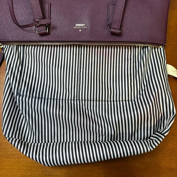 Kate Spade Cameron Street Maroon Saffiano Leather Tote - Picture 14 of 16